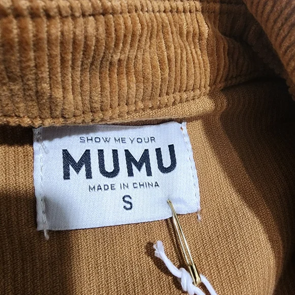 NEW Show Me Your Mumu Cropped Everhart Jumpsuit Camel Corduroy Small Retro Boho - Picture 3 of 12